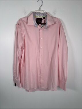 NWT! Tattersall Pink Men's Button-down Shirt Size 16 1/2